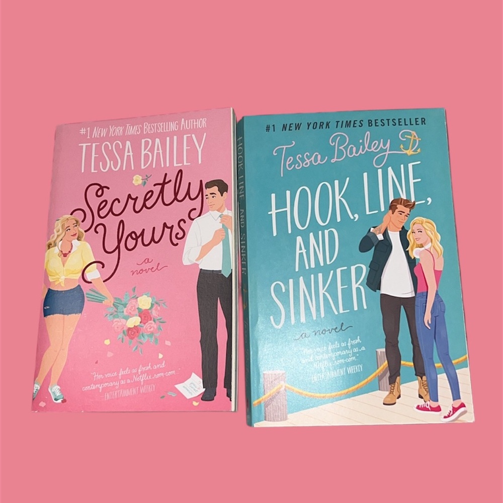 (2) Tessa Bailey Books: Hook, Line, and Sinker ⚓️ & Secretly Yours 💐